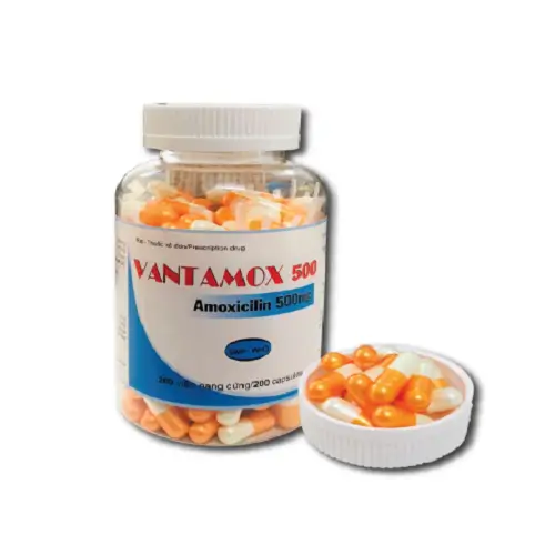 Vantamox Amoxicilin 500Mg Tipharco - điều trị nhiễm khuẩn (C/200V)(viên nang cứng - chai trong)